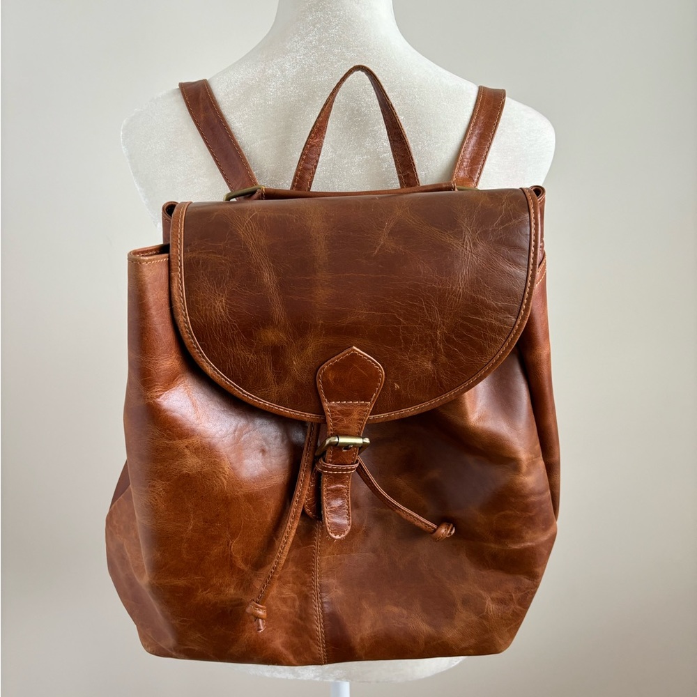 Solis Brown Leather Backpack